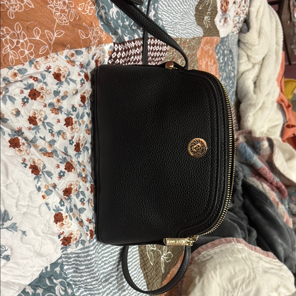 Black Leather Crossbody Bag